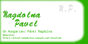 magdolna pavel business card